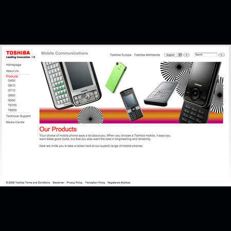 Toshiba web page 3